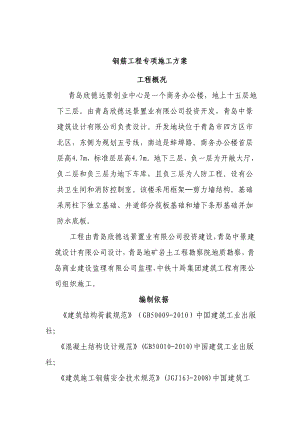 钢筋专项施工方案2.doc