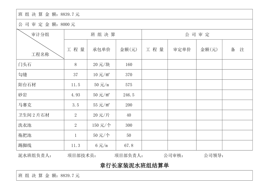 泥水班组结算单.doc_第2页