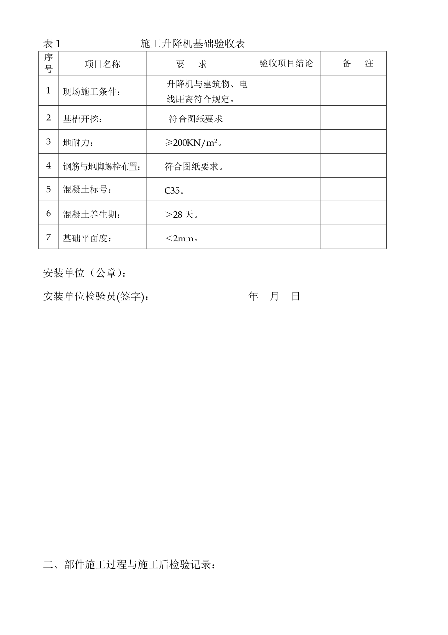 施工升降机安装单位自检报告.doc_第2页