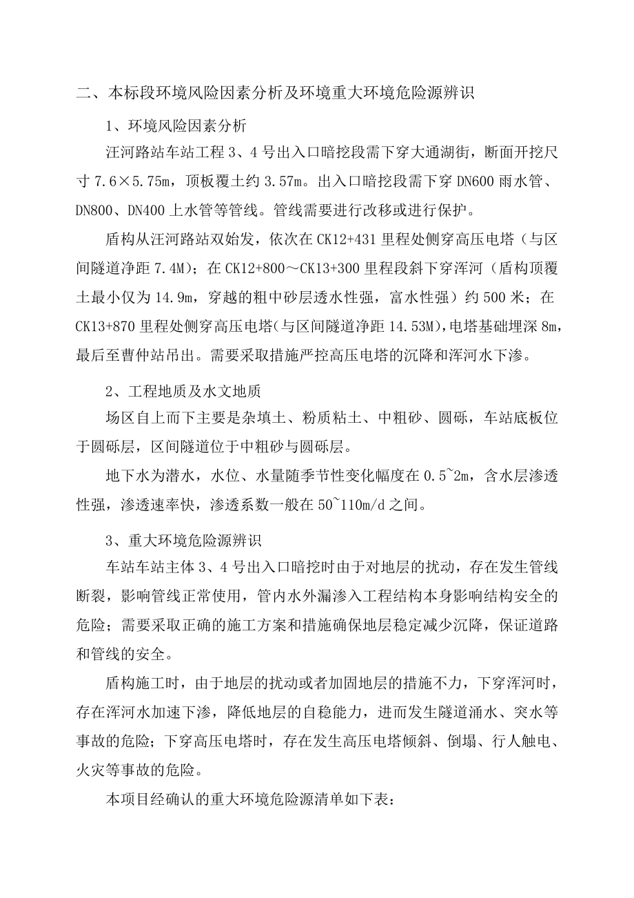 地铁工程重大环境危险源专项应急预案.doc_第2页