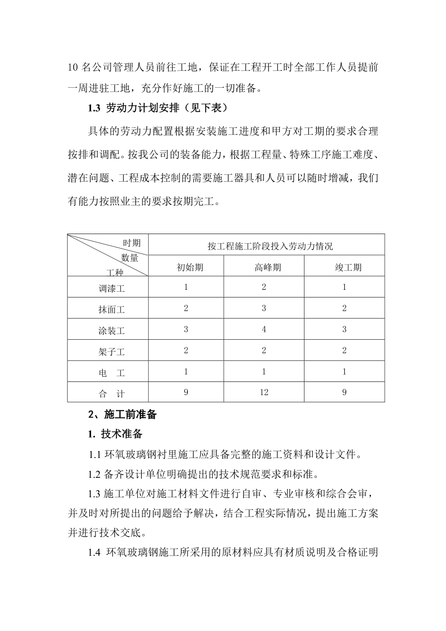 手糊环氧玻璃钢衬里施工方案.doc_第3页