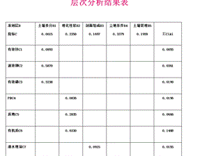 层次分析结果表课件.ppt