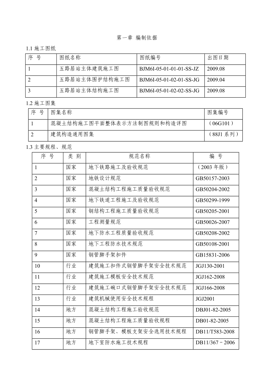 五路居站明挖结构模板及支撑体系施工方案.doc_第1页