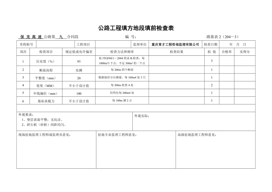 高速公路路基工程施工表格.doc_第2页