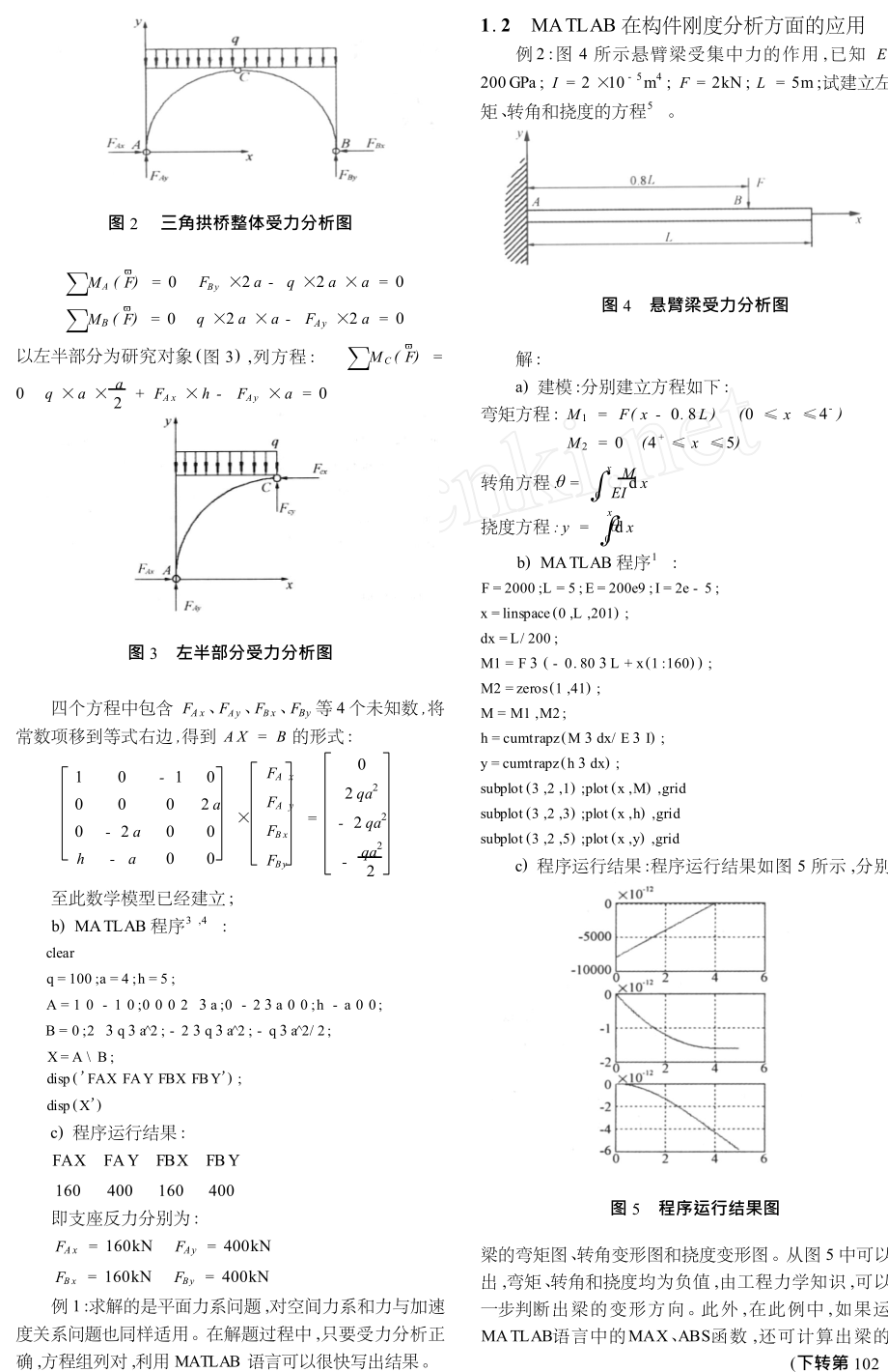 工程构件受力和刚度计算的MATLAB分析法.doc_第2页