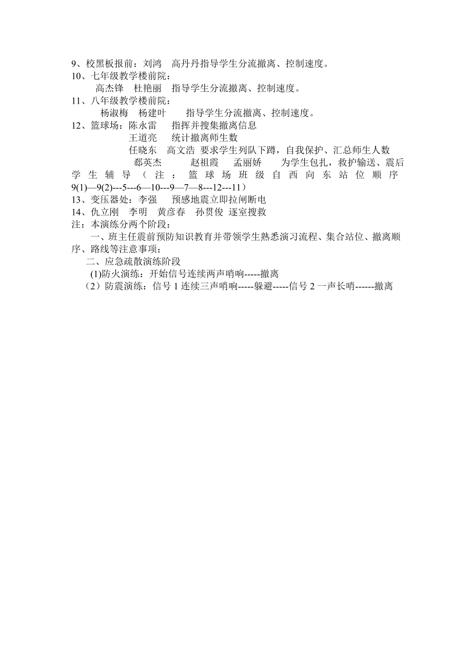 中学季防灾减灾应急疏散演练方案.doc_第3页