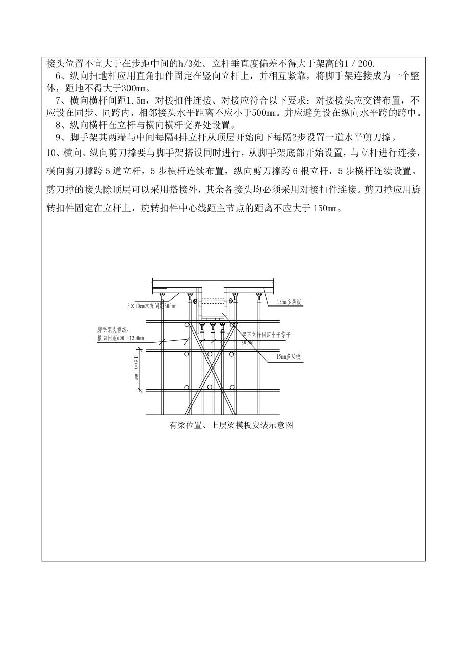 满堂脚手架技术交底.doc_第2页