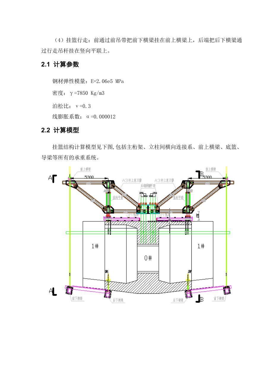 杭长客运（75+4×135+75）m连续梁 菱形挂篮空间模型计算分析报告.doc_第3页