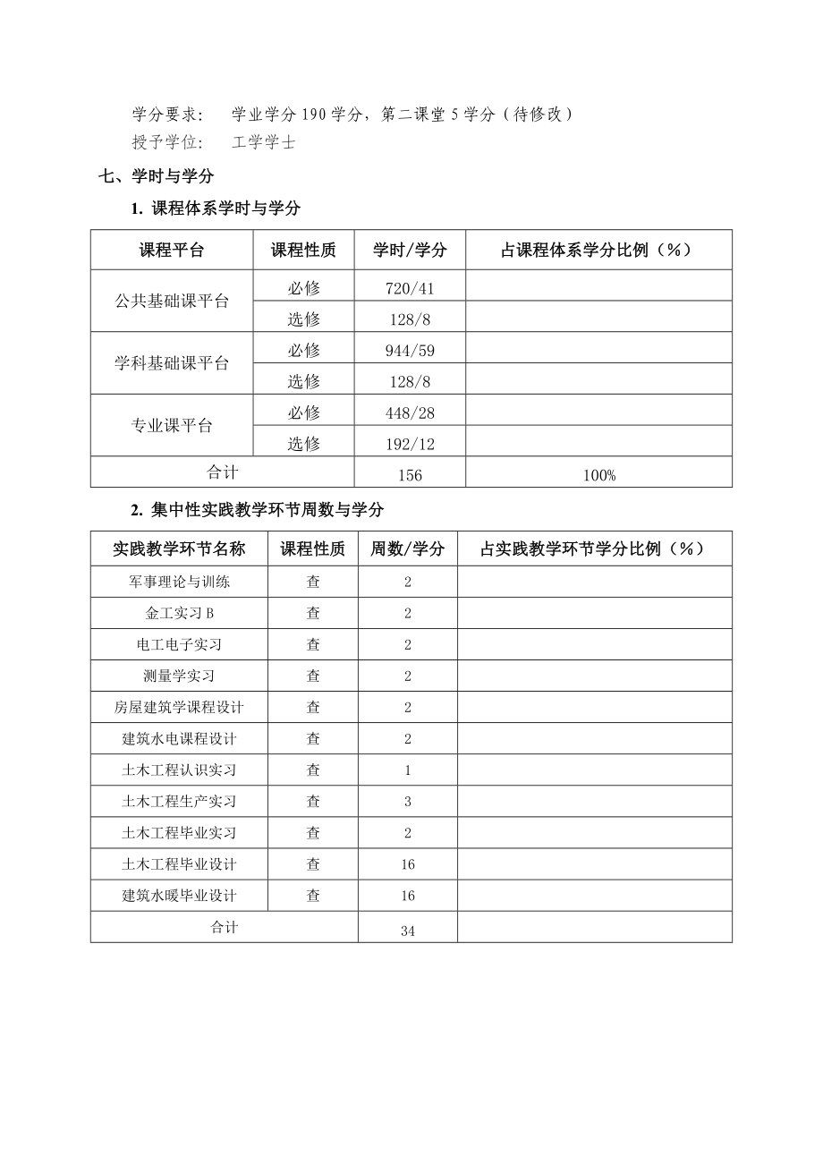 土木工程实验班培养方案.doc_第3页