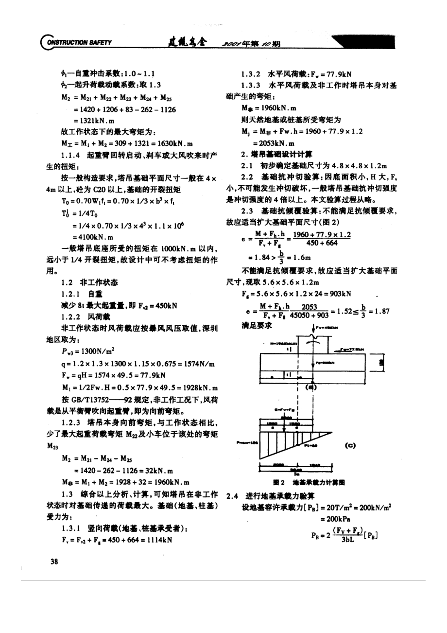 塔吊基础的设计、施工方案.doc_第2页