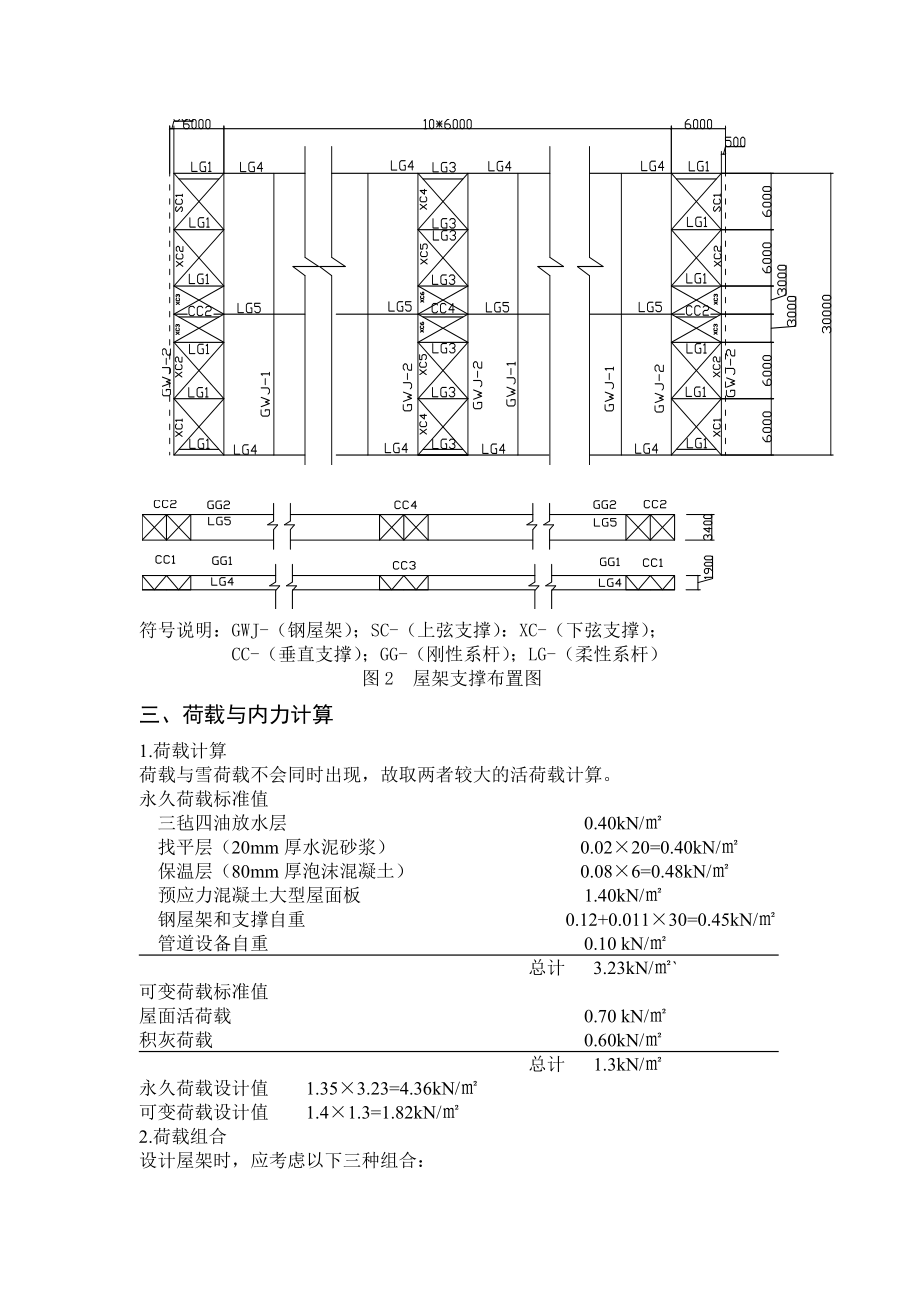 土木工程专业钢结构课程设计计算书.doc_第2页