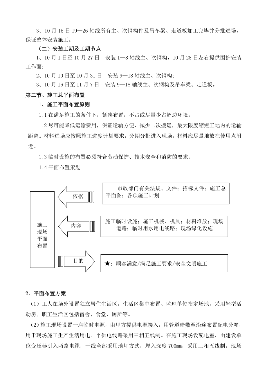 单层钢架厂房施工组织设计.doc_第2页