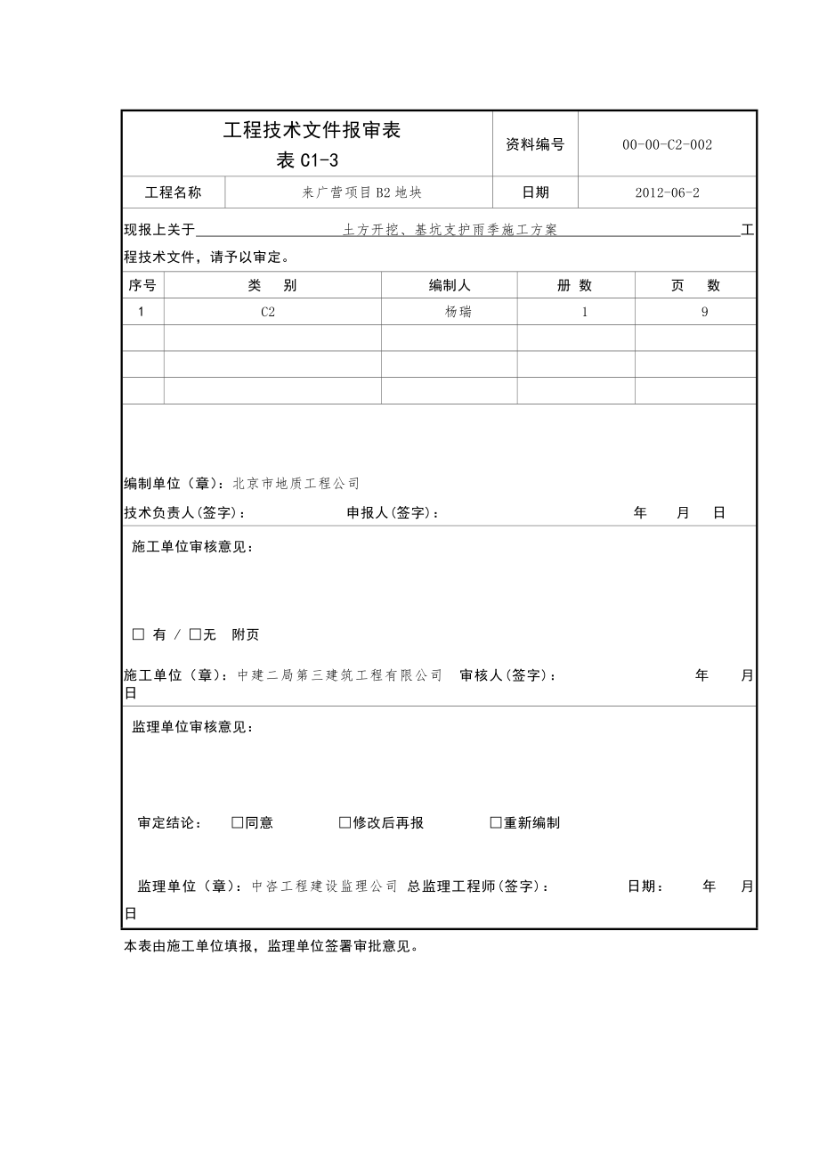 土方开挖、基坑支护雨季施工方案.doc_第2页