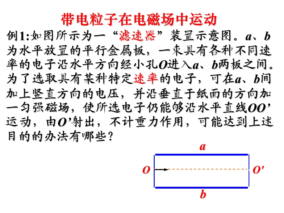 带电粒子电磁场中运动常见几种仪器课件.ppt_第1页