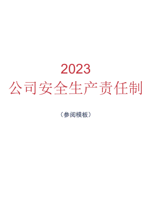 2023年度公司安全生产责任制汇编.docx