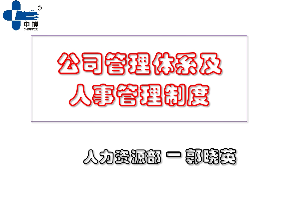 公司管理体系及人事管理制度课件.ppt_第1页