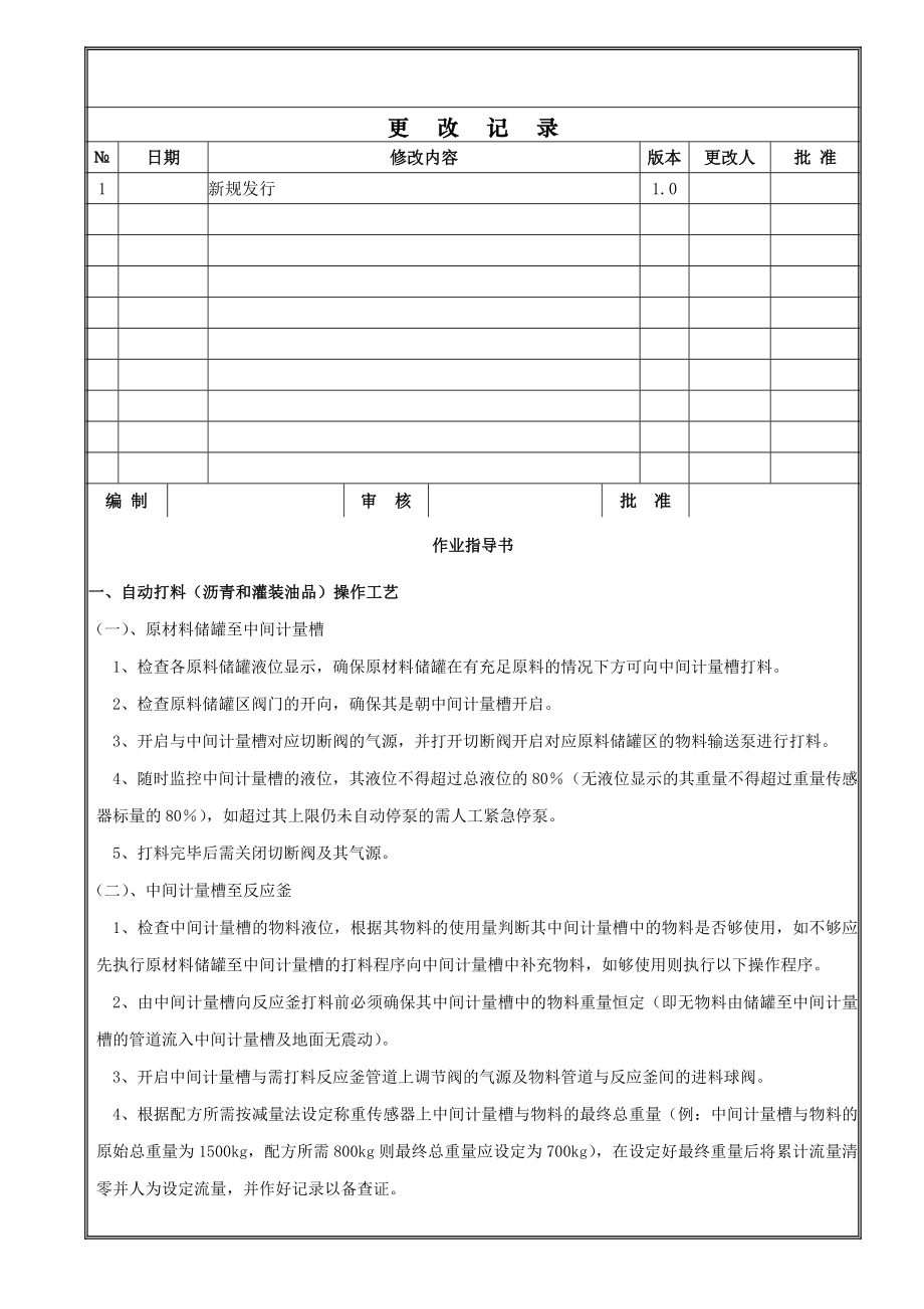 防水材料有限公司卷材作业文件作业指导书(生产工艺).doc_第2页