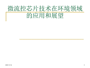 微流控芯片技术在环境领域的应用和展望课件.pptx