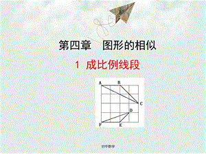 北师大版九年级数学上册同步教学ppt课件：第四章：4.1-成比例线段.ppt