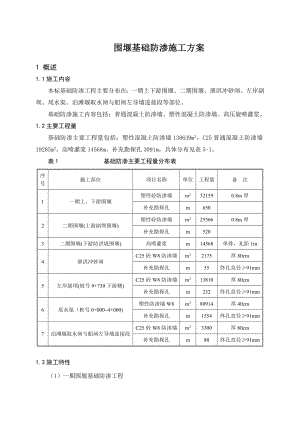 围堰基础防渗施工方案.doc