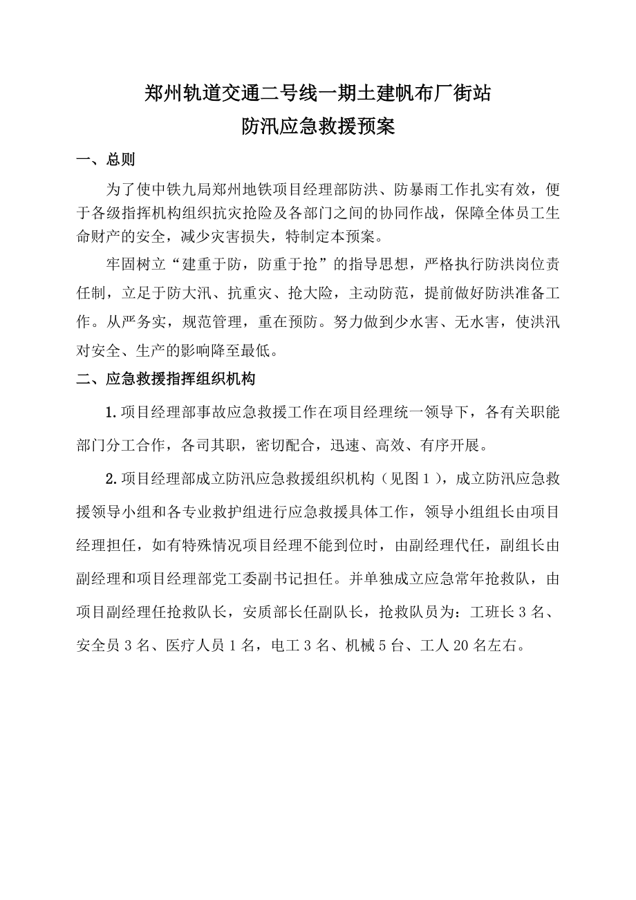 轨道交通站防汛应急救援预案.doc_第1页