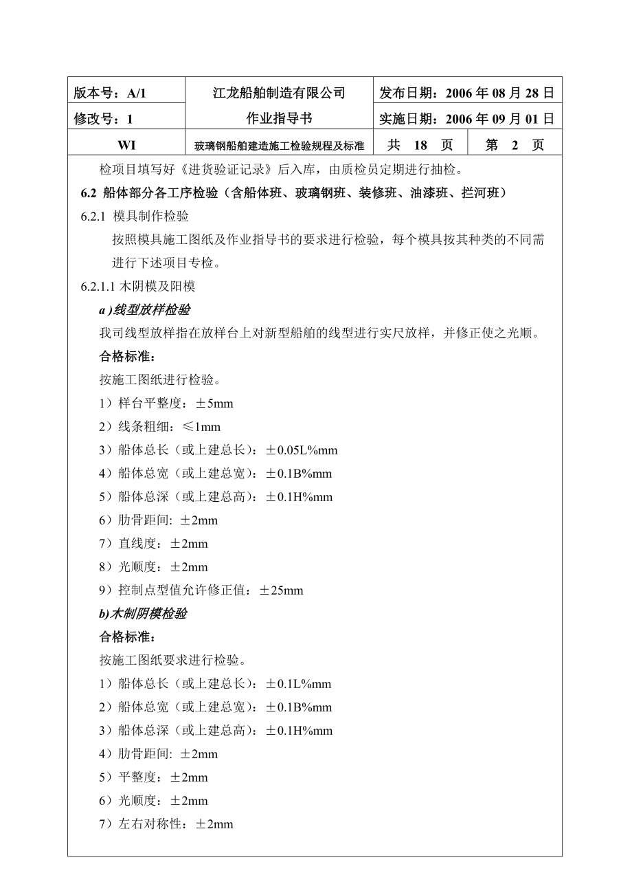 玻璃钢船舶建造施工检验规程及标准.doc_第3页