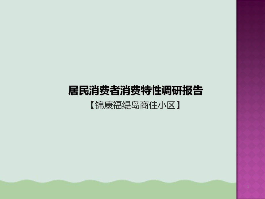 居民消费者消费特性调研报告课件.ppt_第1页