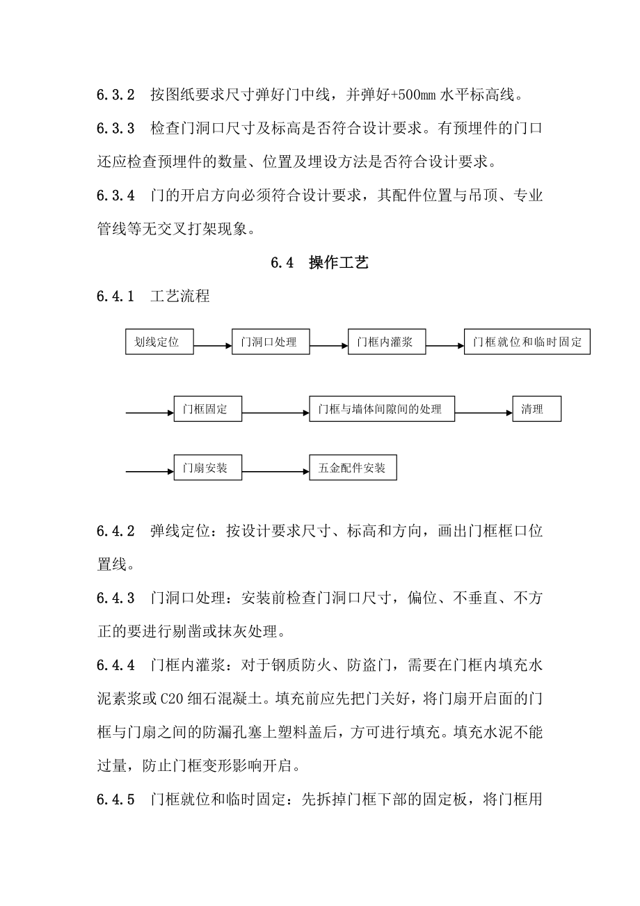 防火、防盗门安装工程施工工艺.doc_第2页