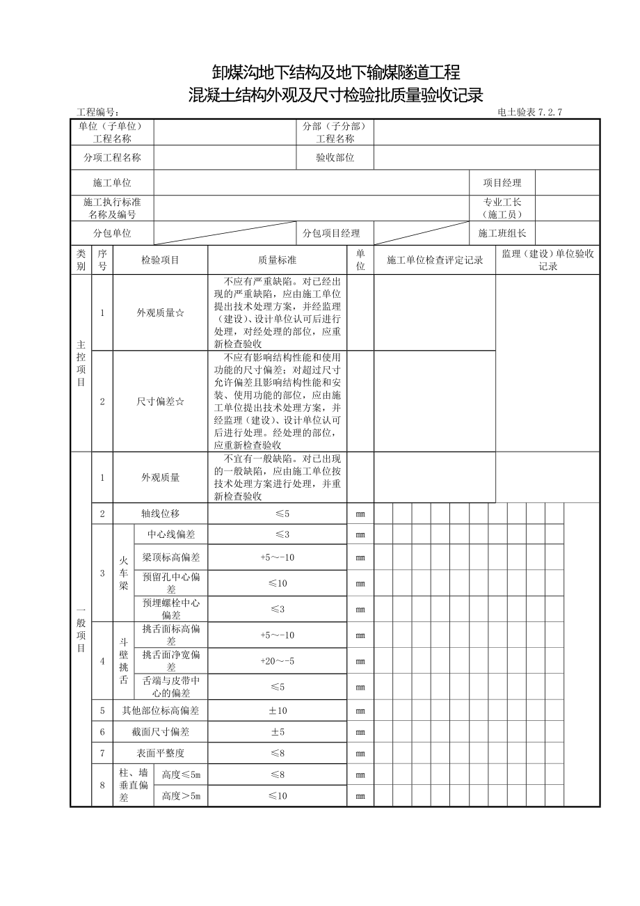 卸煤沟地下结构及地下输煤隧道砼外观.doc_第1页