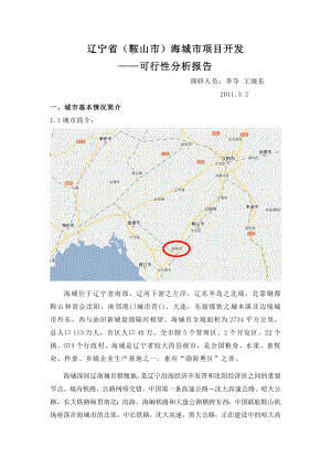 海城可行性分析报告.doc
