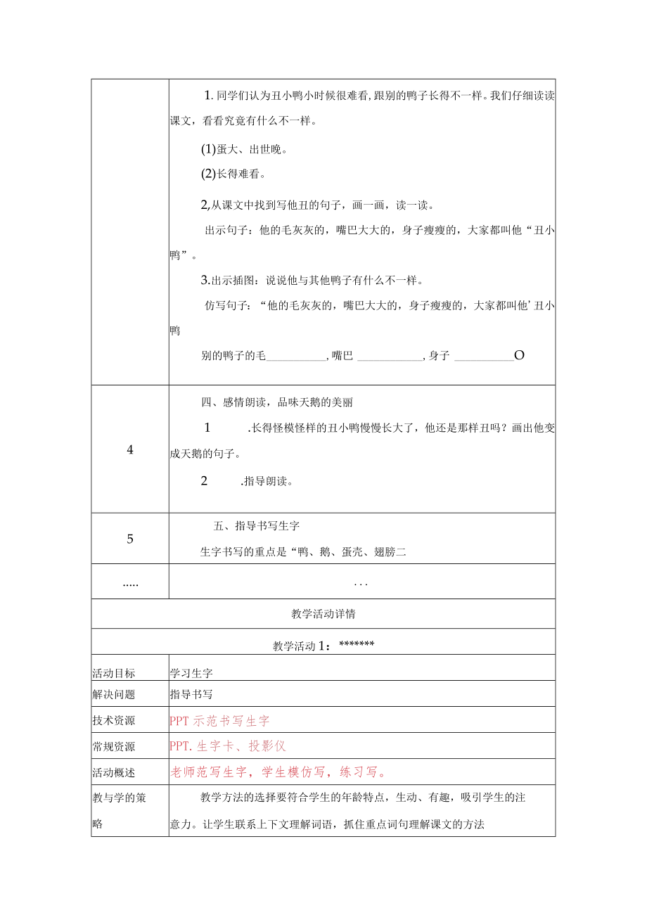 丑小鸭教学设计.docx_第3页