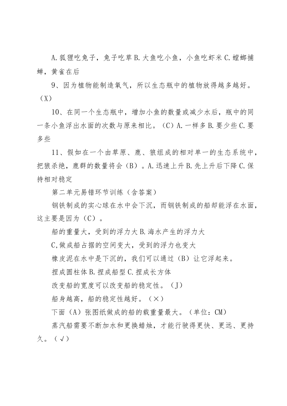 教科版小学五年级科学下册课内易错环节训练点.docx_第2页