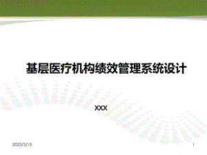 基层医疗机构绩效管理系统设计课件.ppt