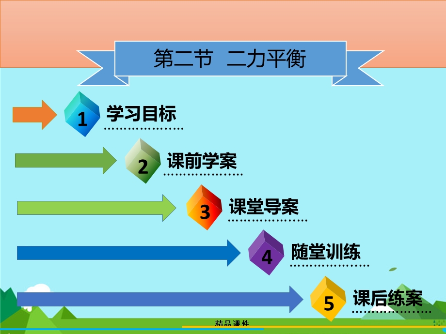 八年级物理下册第八章第二节二力平衡习题ppt课件新人教版.ppt_第1页