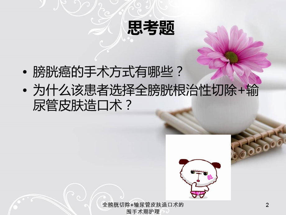 全膀胱切除+输尿管皮肤造口术的围手术期护理ppt课件.ppt_第2页