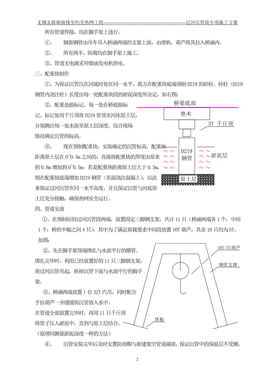 蒸汽管道过河沉管(过桥涵)专项施工方案.doc_第2页