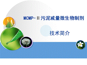 MCMPⅡ污泥减量微生物制剂课件.ppt