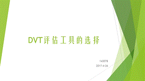 DVT评估工具的选择课件.pptx