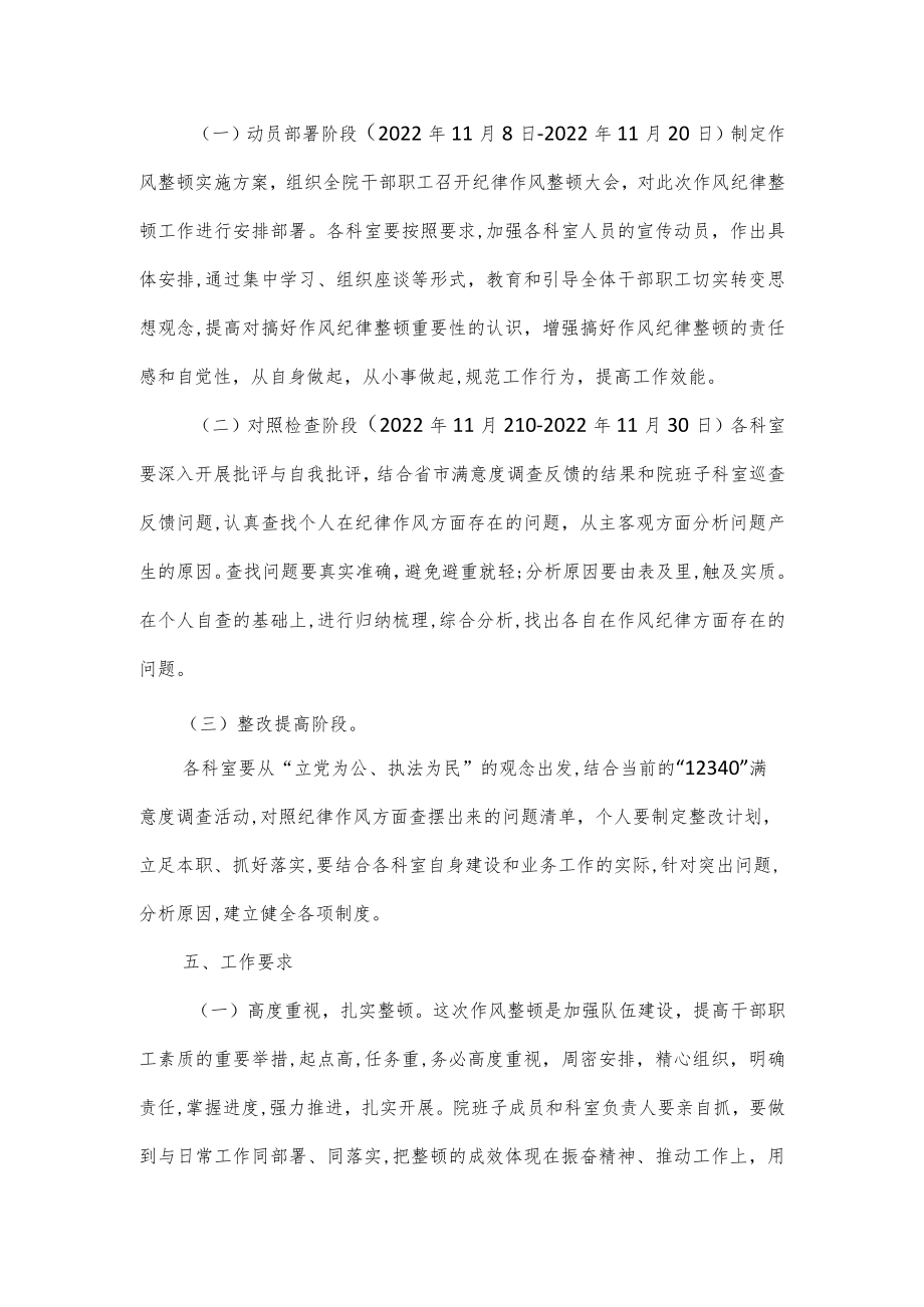 卫生院作风整顿专项行动实施方案.docx_第3页