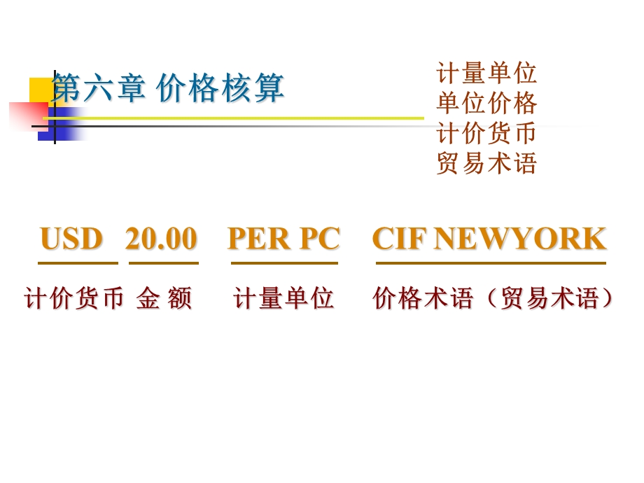 国际贸易理论与实务第六章第三节价格核算（本科）定稿课件.ppt_第1页