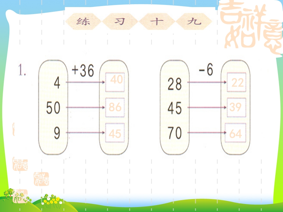 人教版一年级数学下册第六单元《练习十九》优质课ppt课件.ppt_第1页