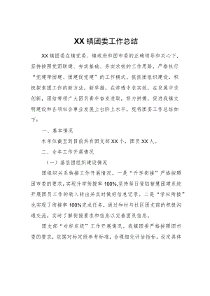 XX镇团委工作总结.docx