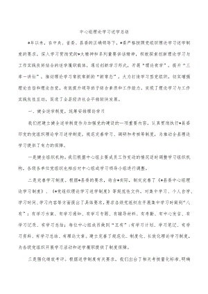 中心组理论学习述学总结.docx