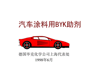 BYK_助剂_汽车涂料用课件.ppt