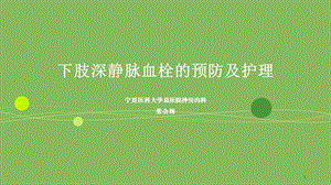 下肢深静脉血栓的预防及护理参考ppt课件.ppt