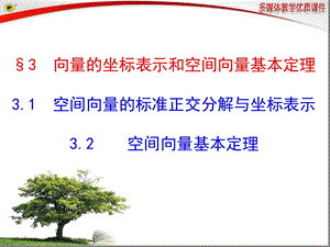 空间向量的标准正交分解与坐标表示32空间向量基本定理课件.ppt