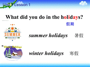 五年级下册英语Unit-1《Lesson-1-What-did-you-do-in-the-holidays》课件.ppt