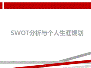 SWOT分析与职业生涯规划课件.ppt