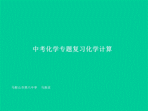 中考专题复习：化学计算课件-人教版.ppt