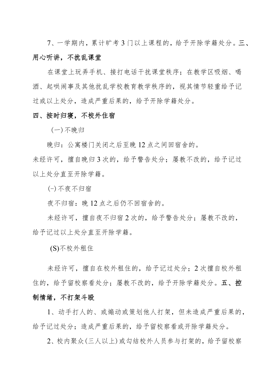 XX学院学生行为准则实施细则 .docx_第2页